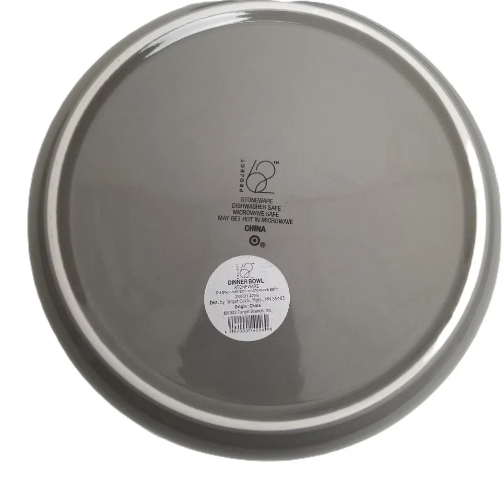 Project 62 Stoneware Dinner Bowls Set of 2 Gray White Food Photography Modern
